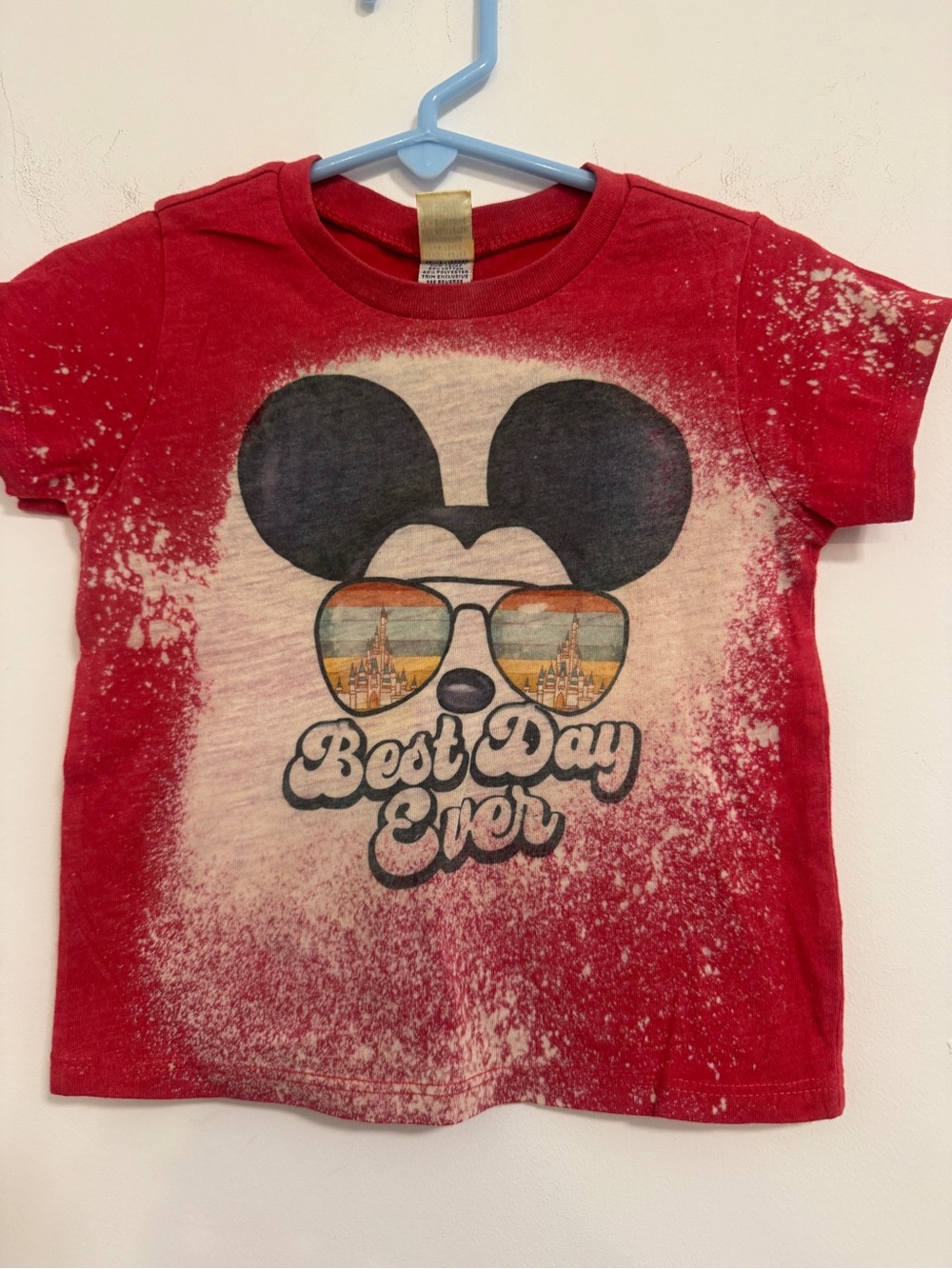 Kids 'Best Day Ever' Red Graphic Disney Tee